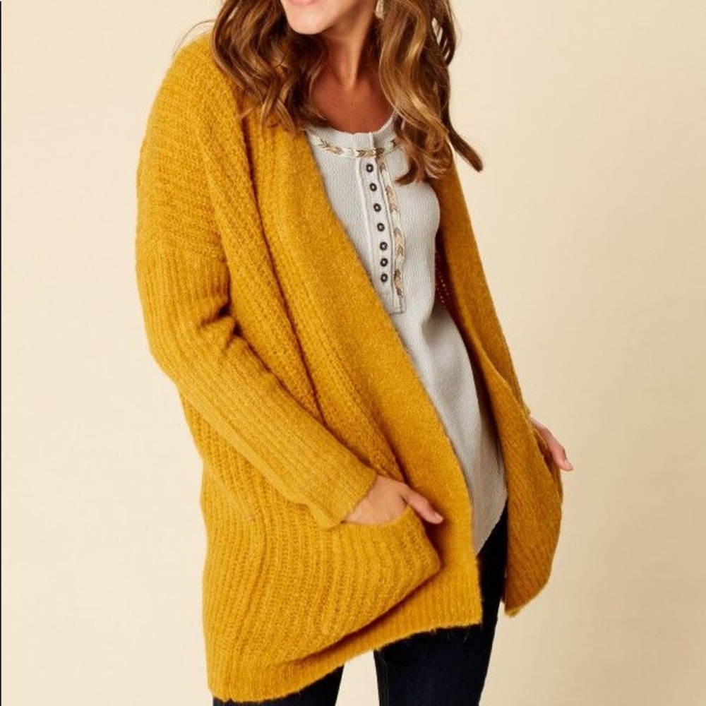 Altar’d State Mustard Poppy Cardigan